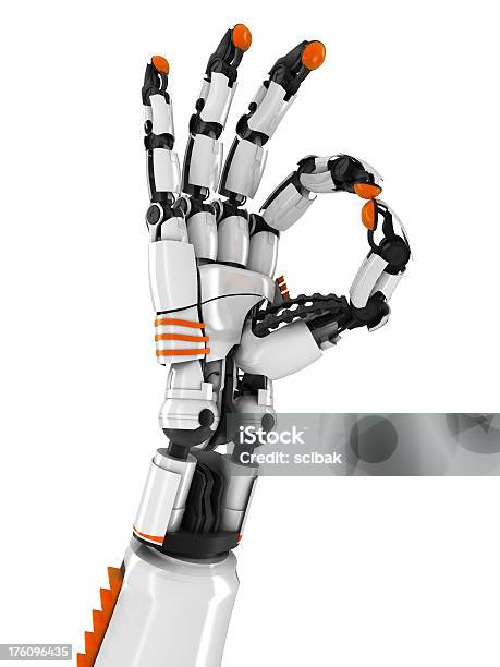 Robot Hand Ok Sign V2 Stock Photo - Download Image Now - Robotic Arm, Robot, Cyborg
