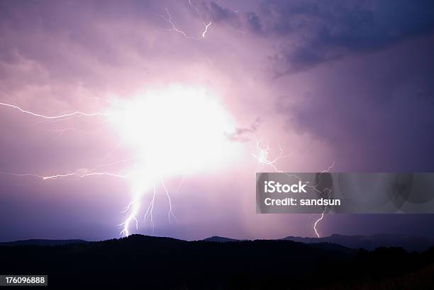 Thunderstorm Stock Photo - Download Image Now - Atmospheric Mood, Awe, Backgrounds