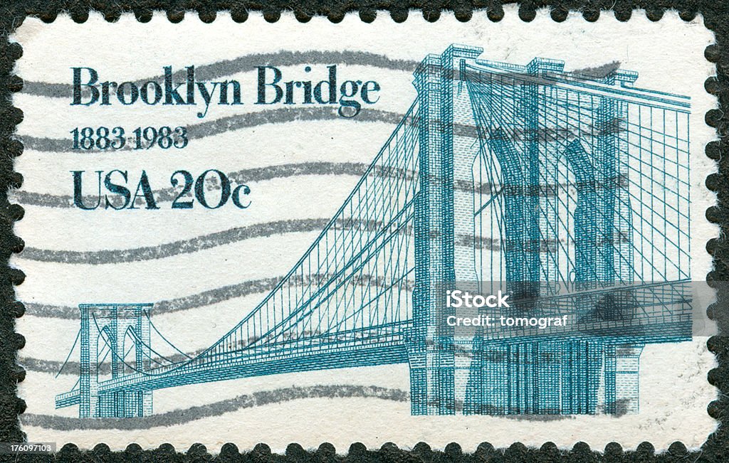 郵便切手 - つり橋のロイヤリティフリーストックフォト