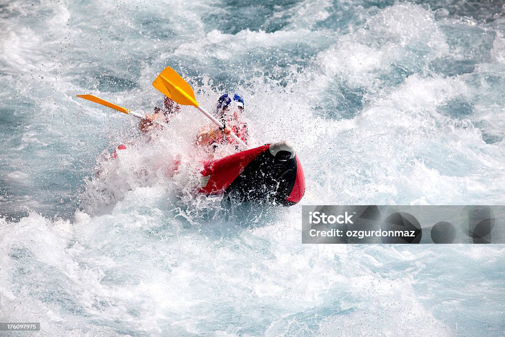 Canoagem - Foto de stock de Rafting em Águas Selvagens royalty-free