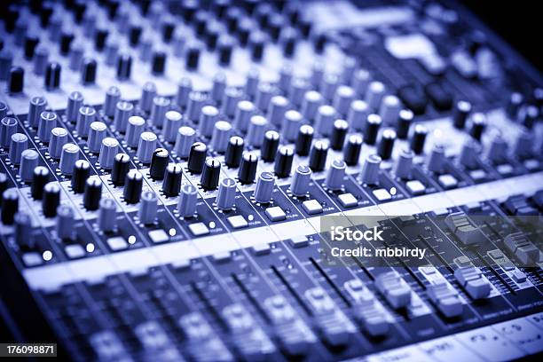 Audio Mixing Table Stock Photo - Download Image Now - Audio Equipment, Color Image, Equipment