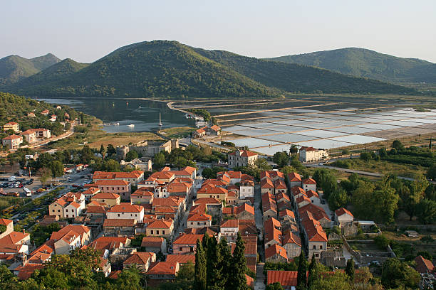 Ston - small town in croatia stock photo