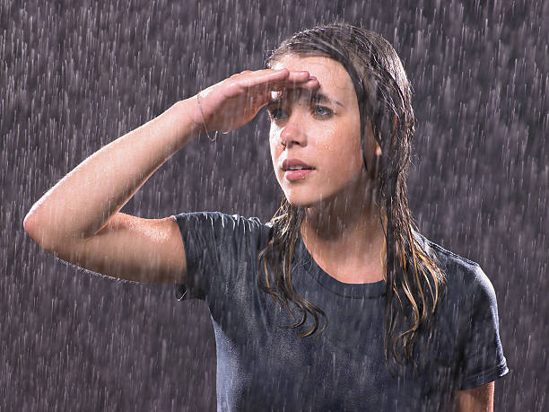 istock Alone girl in a rain 176099187