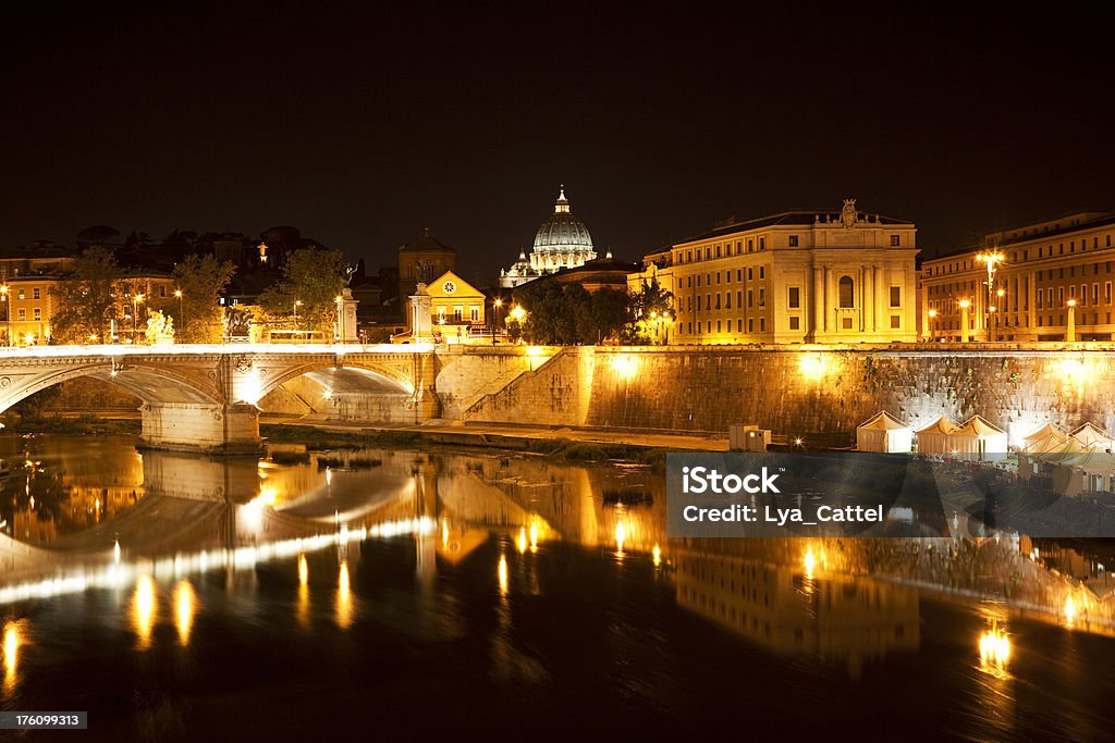 Vatican # 7 XXXL "Vatican and the river Tiber by night, please see also my other images of Rome:" Architectural Dome Stock Photo