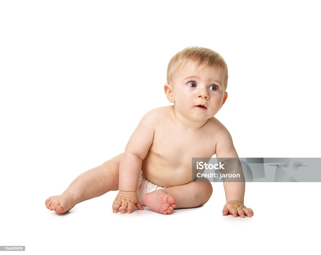 Pequeno Bebê Menino sentado - Foto de stock de 12-23 meses royalty-free