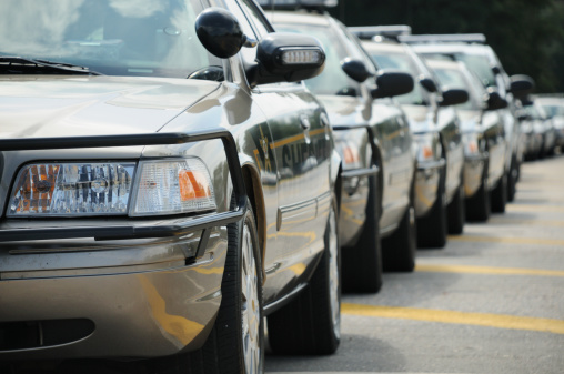 Row of sheriff cars