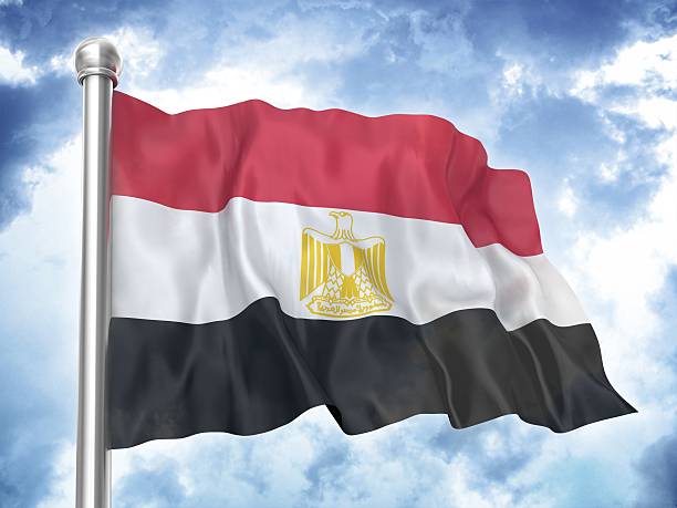 istock egyptian  flag waving on sky 176101313