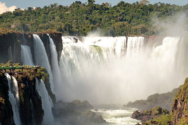 istock Tourists watching Iguazu Falls 176101320
