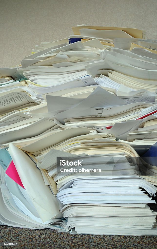 Stack of Paper Random stack of miscellaneous paper.related: Business Stock Photo