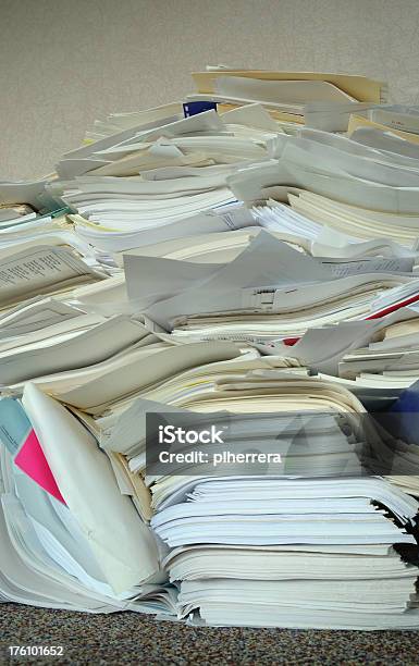 Stack Of Paper Stock Photo - Download Image Now - Business, Cluttered, Document