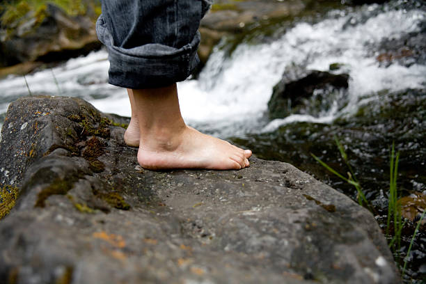 istock Little feet by the creek 176102065