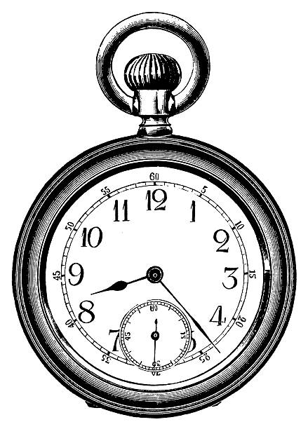 ilustrações, clipart, desenhos animados e ícones de design antigo relógio de bolso/ilustrações - pocket watch watch clock pocket