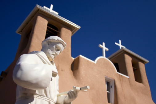 The San Francisco de Asis chapel at the Rancho de Taos in New Mexico