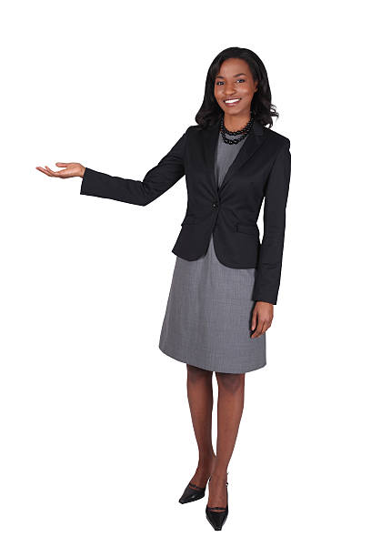 istock Businesswoman presenting to her left 176103352