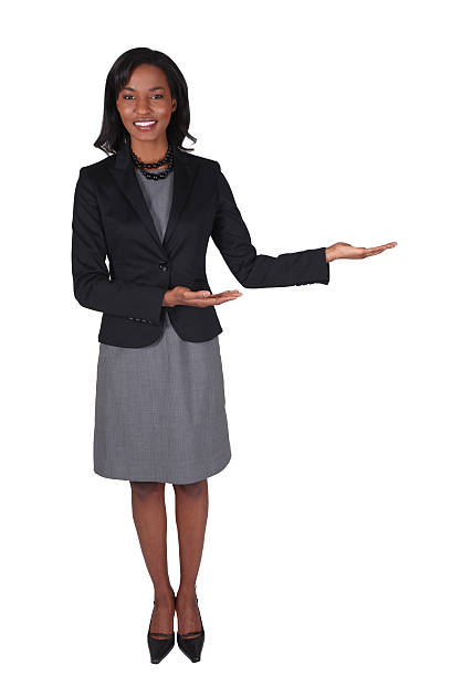 istock Businesswoman presenting to her left 176103365