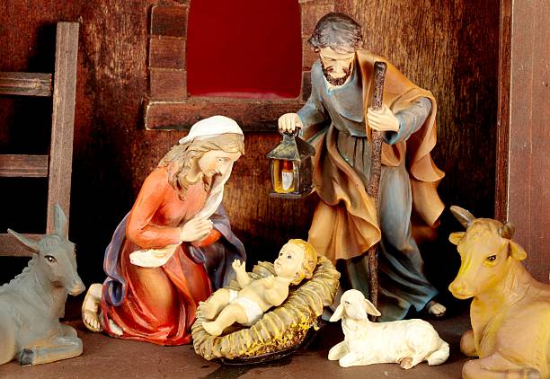 istock Religious: Christmas Nativity Scene with animals 176104035