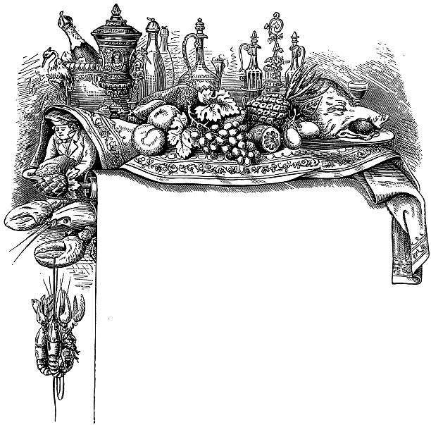 ilustrações, clipart, desenhos animados e ícones de moldura antiga menu de comida/ilustrações - white background wine bottle isolated on white champagne