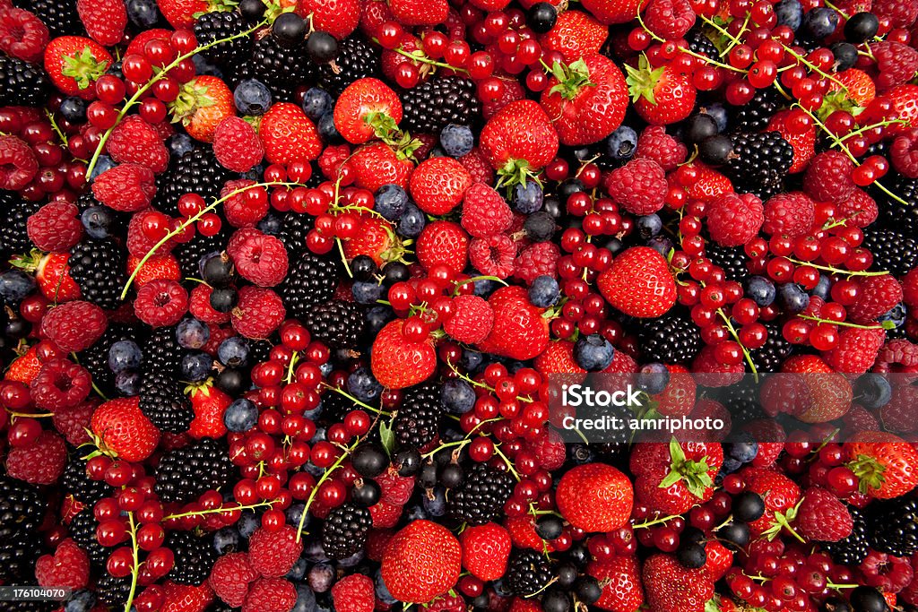 Una gran cantidad de mezcla de frutos frescos - Foto de stock de Fruta libre de derechos