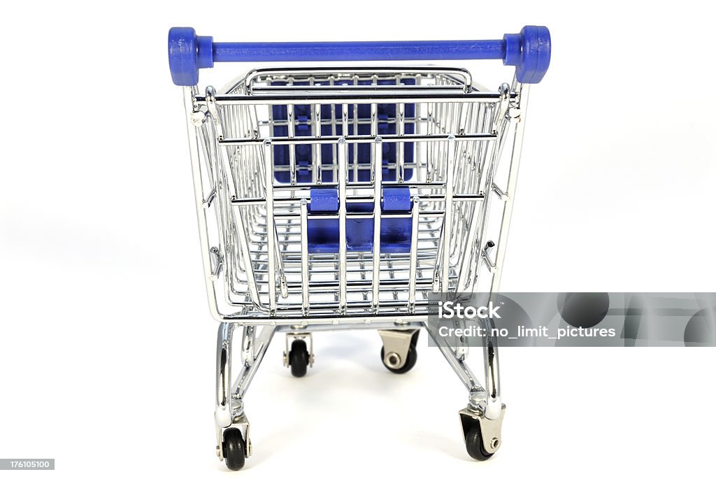 Shopping Einkaufswagen - Lizenzfrei Blau Stock-Foto