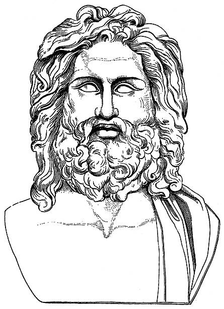 зевс - greece roman god god greco roman stock illustrations