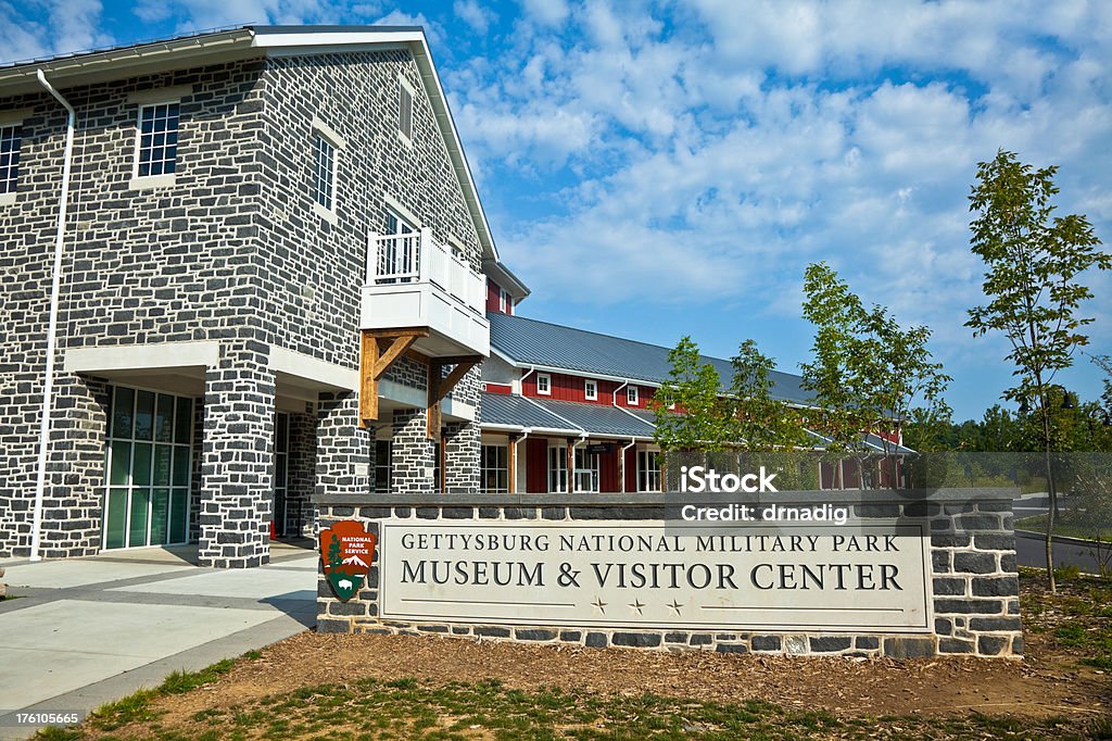 Schlachtfeld von Gettysburg Visitor Center - Lizenzfrei Gettysburg Stock-Foto