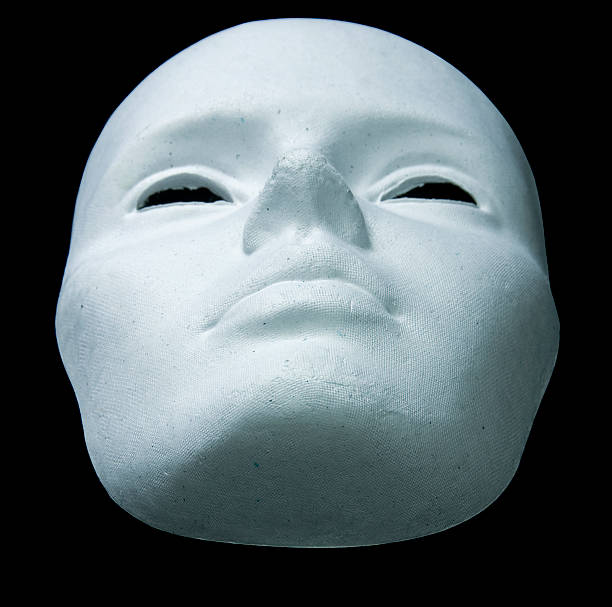 expressionless máscara - three dimensionel shape imagens e fotografias de stock