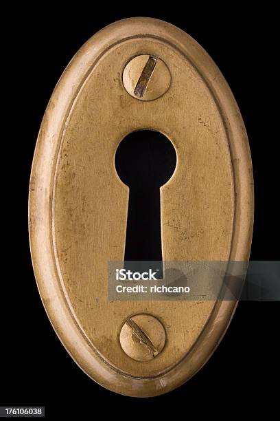 Dziurka Od Klucza - zdjęcia stockowe i więcej obrazów Dziurka od klucza - Dziurka od klucza, Zbliżenie, Złoto - metal