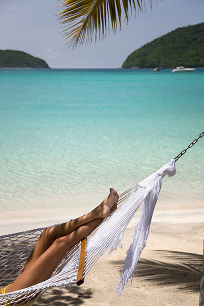 istock woman relaxing in hammock on a tropical beach 176106114