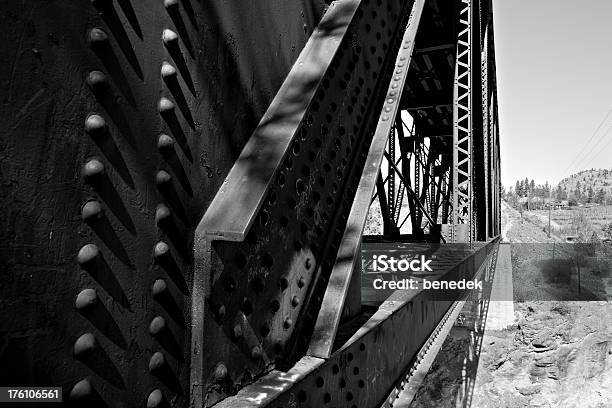 Steel Span Bridge Over Canyon Stock Photo - Download Image Now - Black Color, Bridge - Built Structure, Built Structure