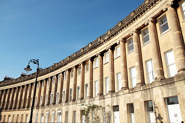 istock Georgian Crescent Houses in UK 176107208