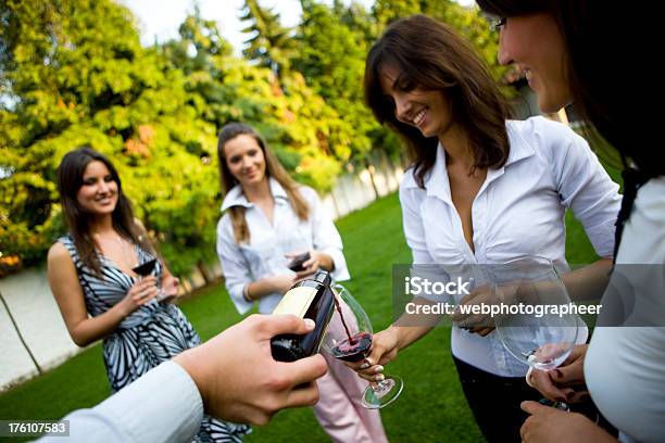 Verter De Vinho - Fotografias de stock e mais imagens de Adulto - Adulto, Ao Ar Livre, Assistência