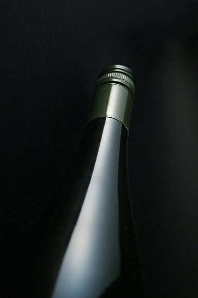 wine bottle curve stock photo