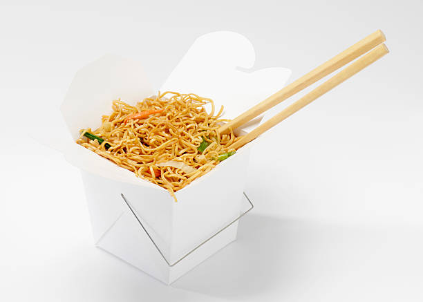 Chinese Chow Mein in Take-Out Container-Photographed on Hasselblad H1-22mb Camera