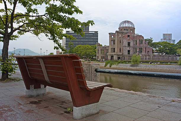 istock Bench overllooking the A-bomb dome in Hiroshima 176107787