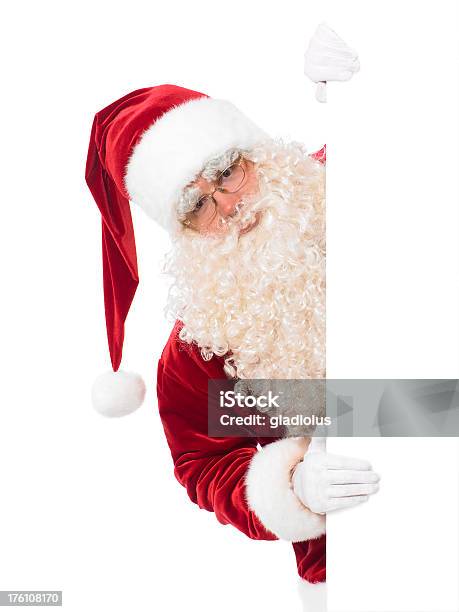 Santa Isolato Su Bianco - Fotografie stock e altre immagini di Adulto - Adulto, Anziani attivi, Babbo Natale