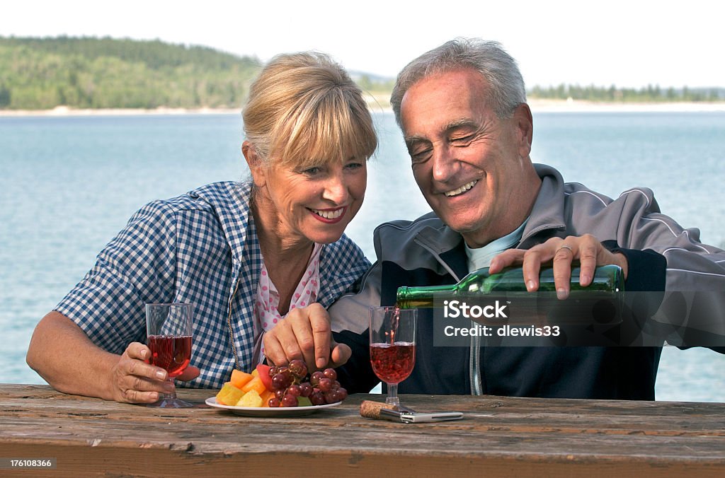 Senioren auf ein Picknick - Lizenzfrei 55-59 Jahre Stock-Foto