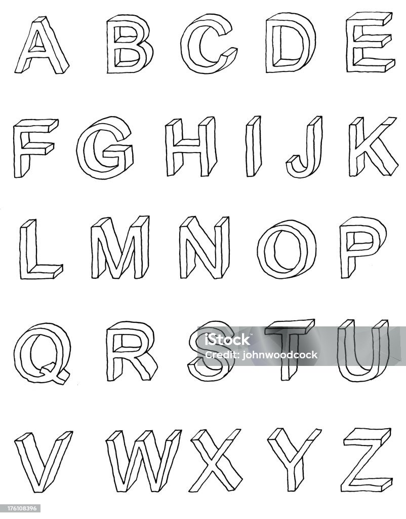 San serif capitales - Ilustración de stock de Letra del alfabeto libre de derechos