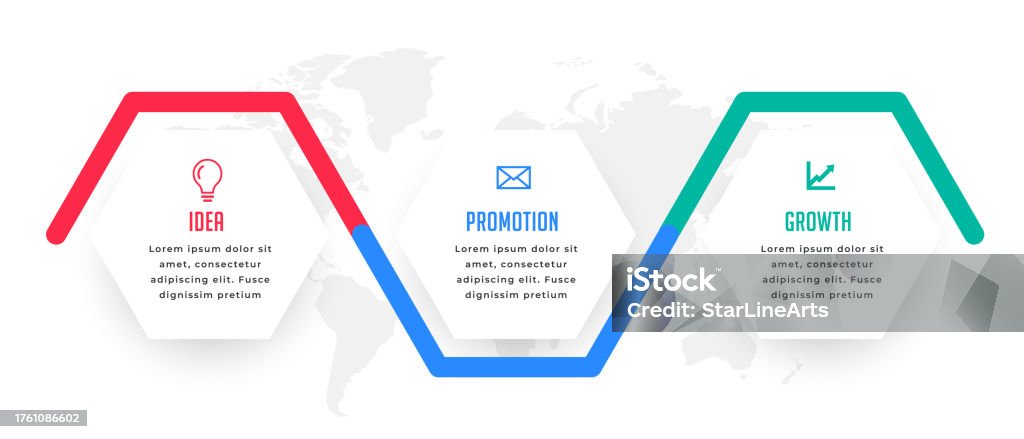 Infographic Sequence Example Modern Three Step Infographic Sequence Chart Template Desig Stock ...