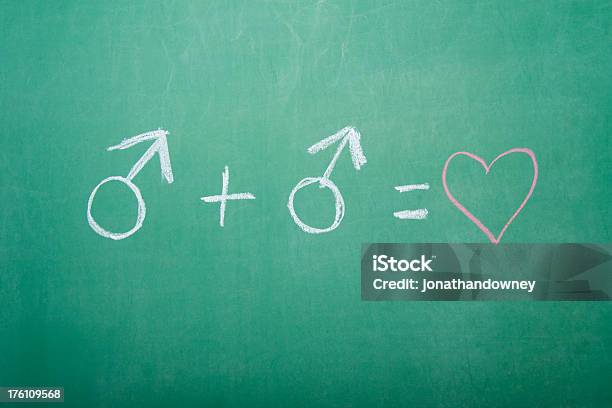 Gay Equation Stock Photo - Download Image Now - Adult, Adults Only, Chalk Drawing