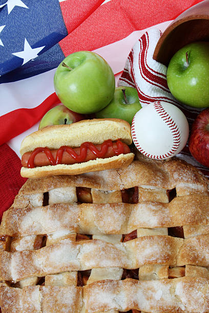 istock America's baseball, hot dog and apple pie 176109999