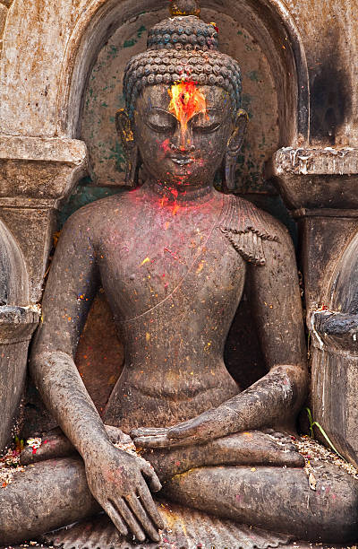 istock Tibetan god statue in Swayabunath Stupa Nepal 176110200