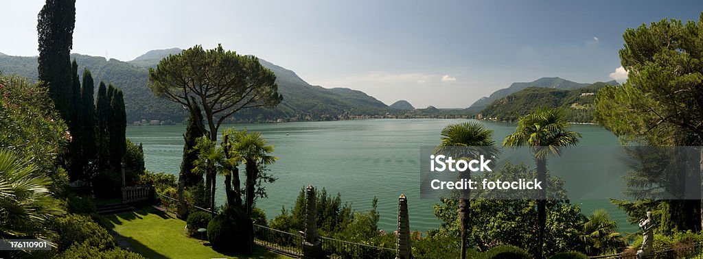 Vista do Lago de Lugano - Royalty-free Cantão de Ticino Foto de stock