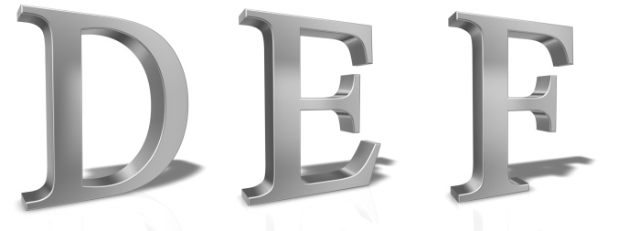3D Letters Set D, E, F. Each can be easly separated.
