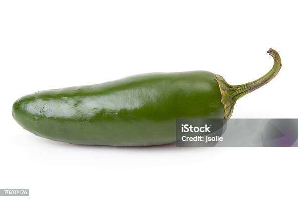 Green Jalapeno Hot Chili Pepper Stock Photo - Download Image Now - Chili Pepper, Condiment, Cut Out