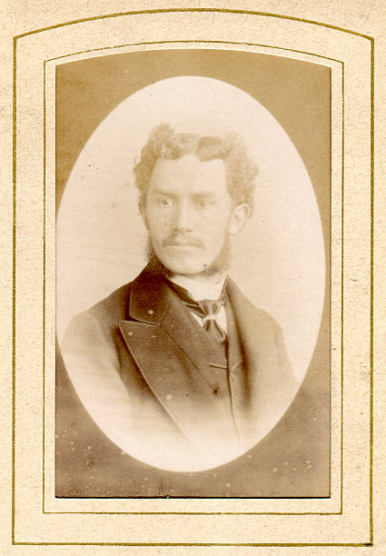 istock Victorian Man Faded Old Photograph 176111556