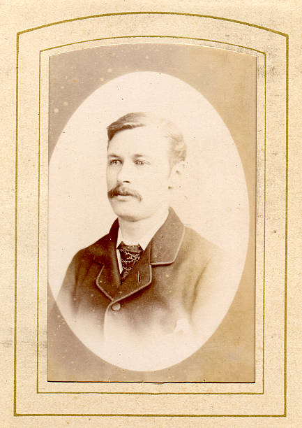 istock Victorian Man Faded Photograph 176111561