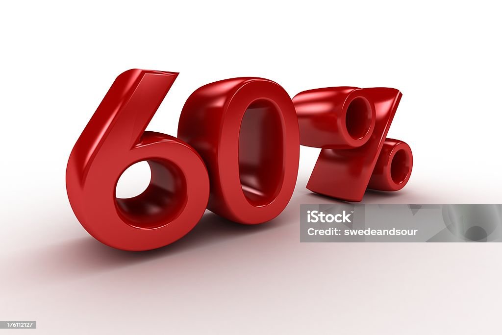 Sessanta per cento - Foto stock royalty-free di Affari