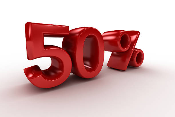 Fifty Percent stock photo