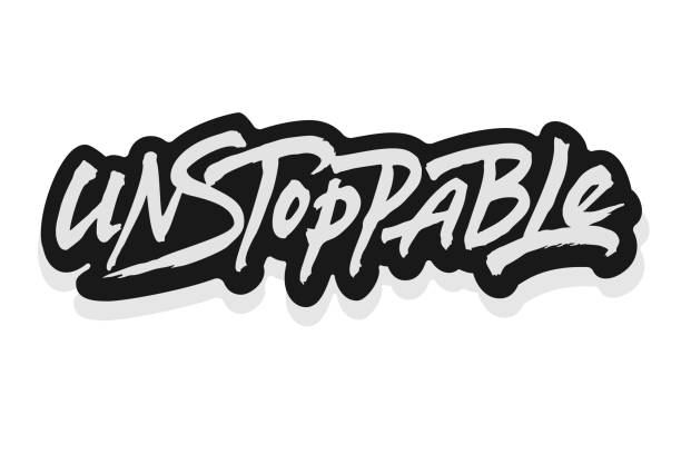 멈출 수 없는 로고 디자인 - unstoppable stock illustrations