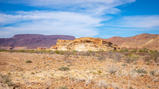 Rock formations at Damaraland, Namibia, Africa.  Horizontal.